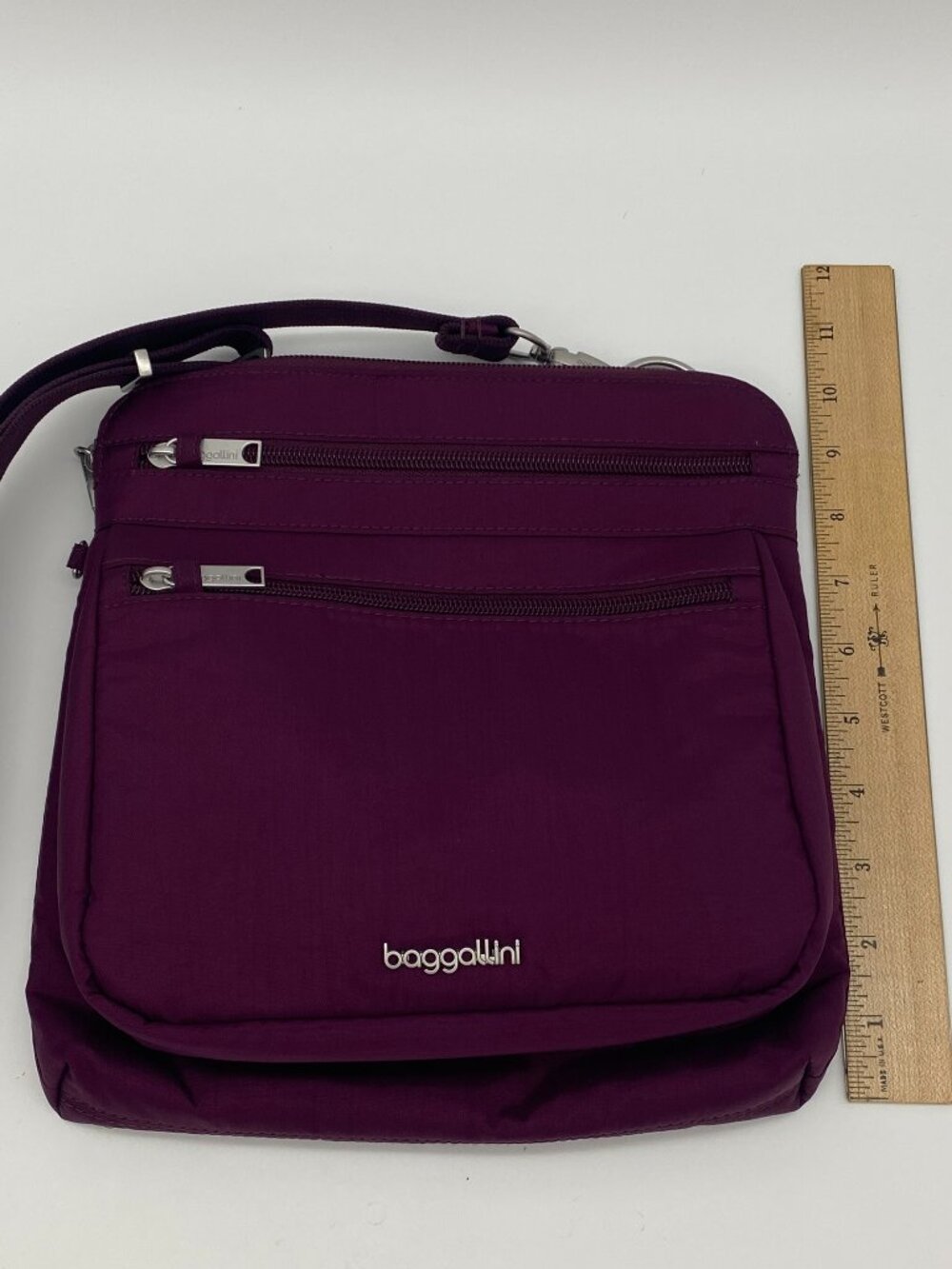Baggallini Purple Nylon Crossbody Bag Travel Purse Multi Pouch NWOT New No Tags - Picture 10 of 10